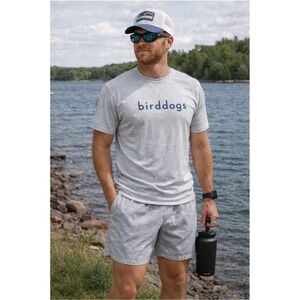 BirdDogs Men's Boom Lined Gray Shorts Size Medium Long